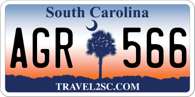 SC license plate AGR566