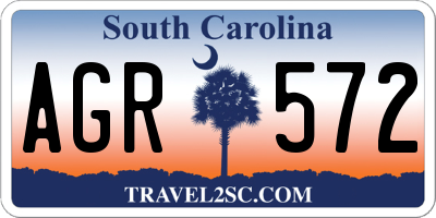 SC license plate AGR572