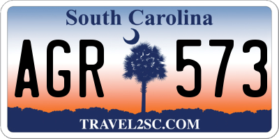 SC license plate AGR573