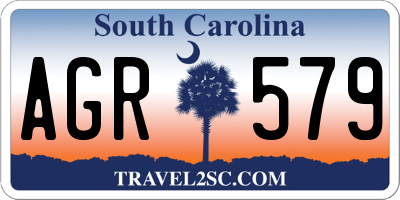 SC license plate AGR579