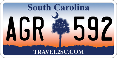 SC license plate AGR592