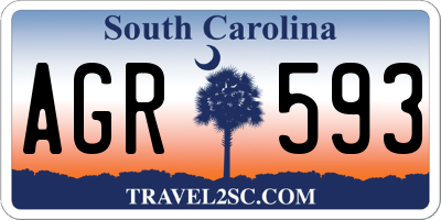 SC license plate AGR593