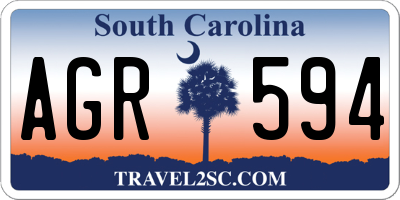 SC license plate AGR594