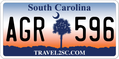 SC license plate AGR596