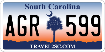 SC license plate AGR599