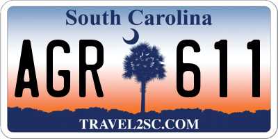 SC license plate AGR611