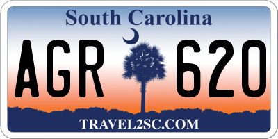SC license plate AGR620