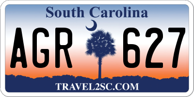 SC license plate AGR627