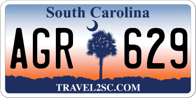 SC license plate AGR629