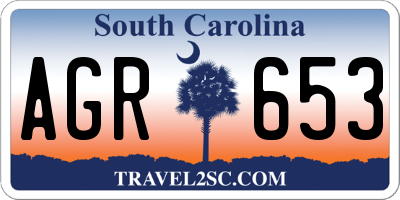 SC license plate AGR653