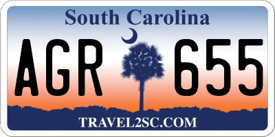 SC license plate AGR655