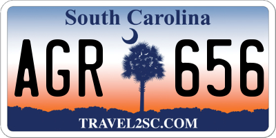 SC license plate AGR656