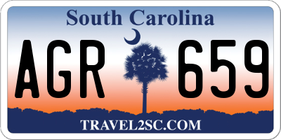 SC license plate AGR659