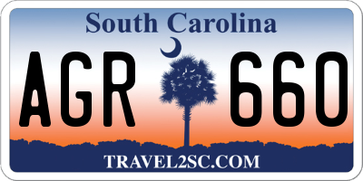 SC license plate AGR660