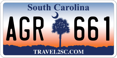 SC license plate AGR661