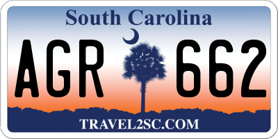 SC license plate AGR662