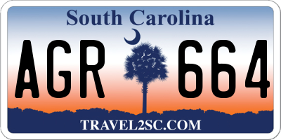 SC license plate AGR664