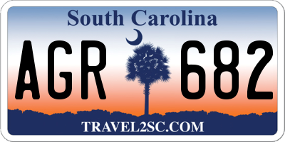 SC license plate AGR682