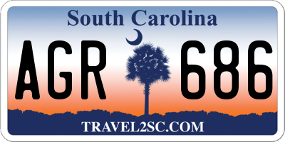 SC license plate AGR686