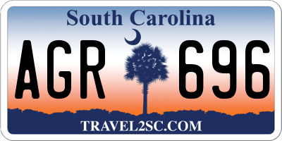 SC license plate AGR696