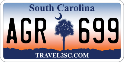 SC license plate AGR699