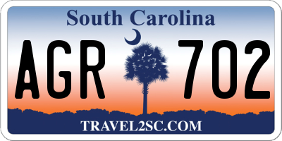 SC license plate AGR702
