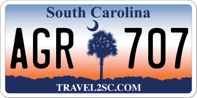 SC license plate AGR707