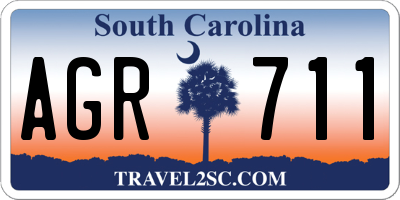 SC license plate AGR711