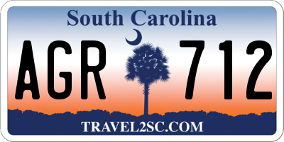SC license plate AGR712
