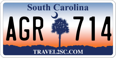SC license plate AGR714