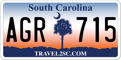 SC license plate AGR715