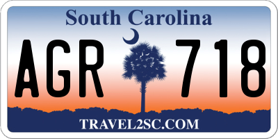 SC license plate AGR718