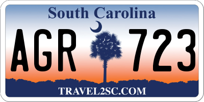 SC license plate AGR723