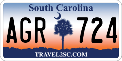 SC license plate AGR724