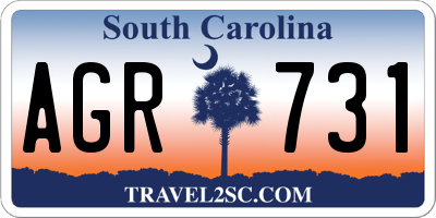 SC license plate AGR731