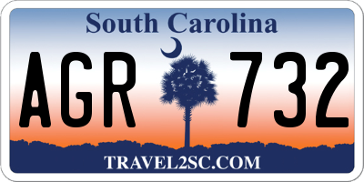 SC license plate AGR732
