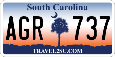SC license plate AGR737