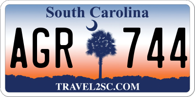 SC license plate AGR744