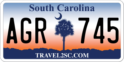 SC license plate AGR745