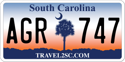 SC license plate AGR747