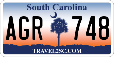 SC license plate AGR748