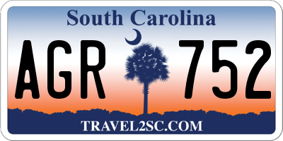 SC license plate AGR752