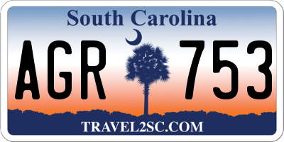 SC license plate AGR753