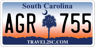 SC license plate AGR755