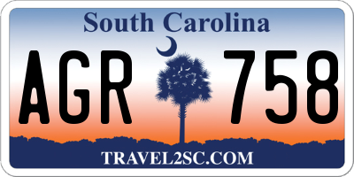 SC license plate AGR758