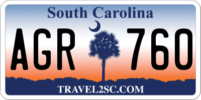 SC license plate AGR760