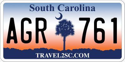 SC license plate AGR761