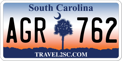 SC license plate AGR762