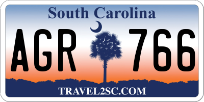 SC license plate AGR766