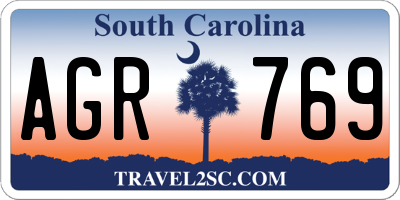 SC license plate AGR769